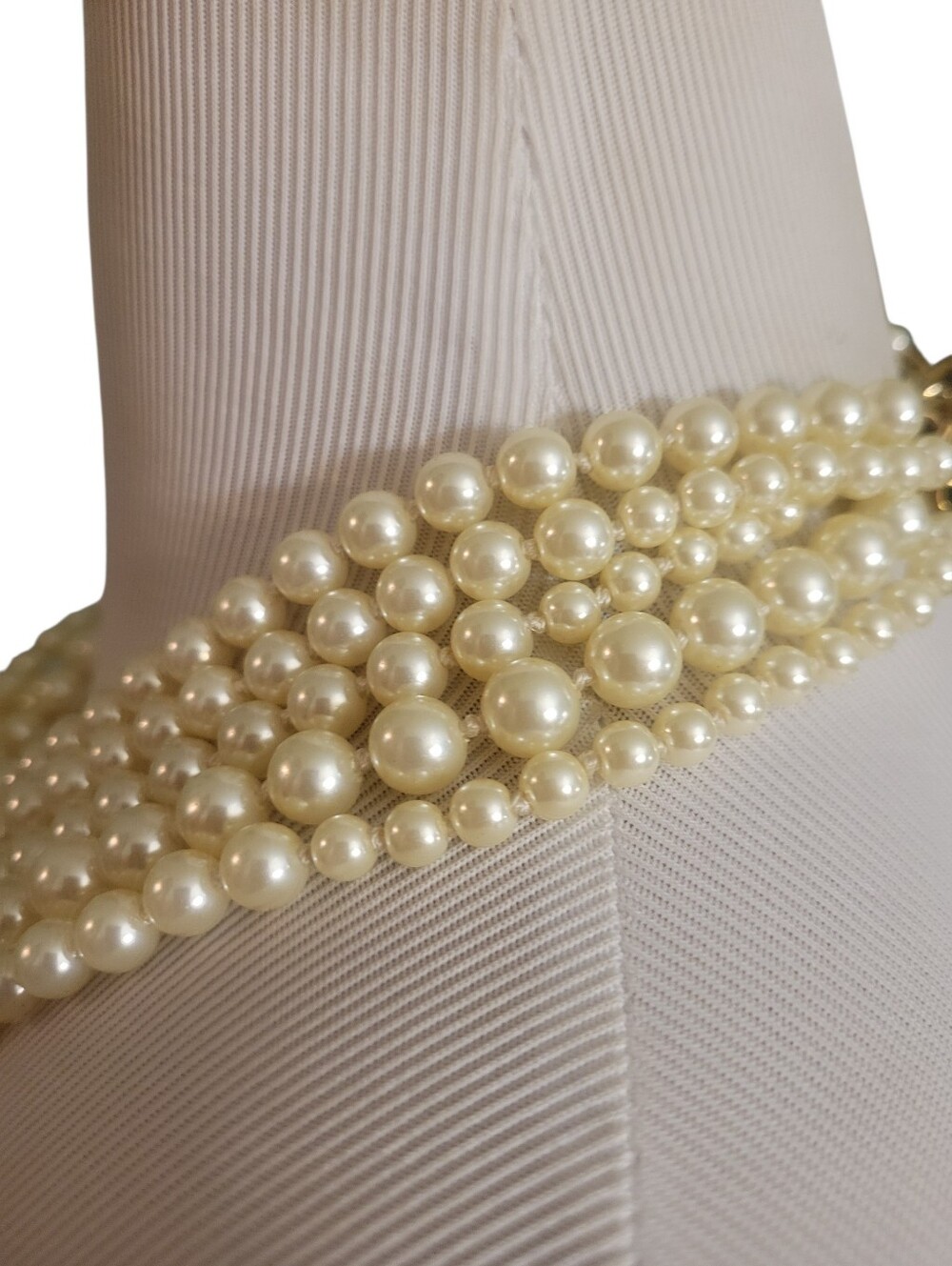 J. Crew Factory 5 Strand Faux Pearl Necklace - Picture 3 of 6